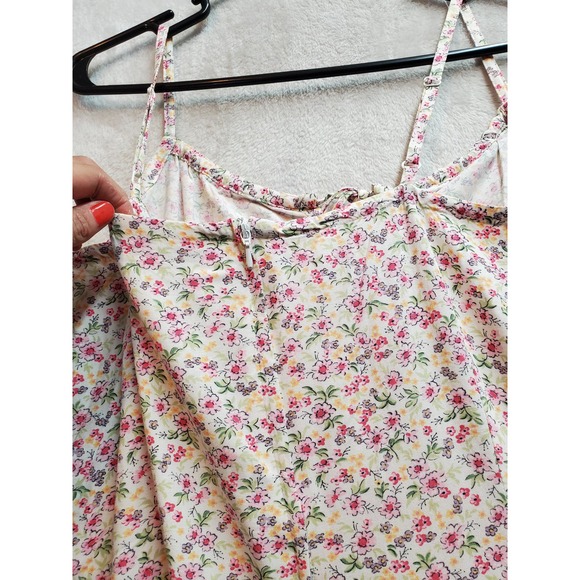 Aéropostale Tank Dress Women Size 12 Multi Floral 100% Rayon Sleeveless Back Zip - Picture 9 of 9